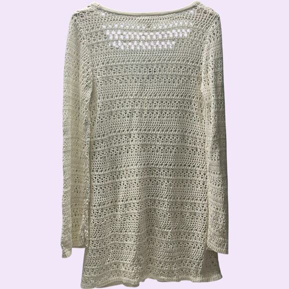 NWTs  L*SPACE Sofia Cover-Up Button Down Cardigan in cream (L) - Picture 5 of 12